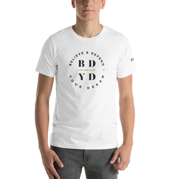 BDYD White Short-Sleeve Unisex T-Shirt